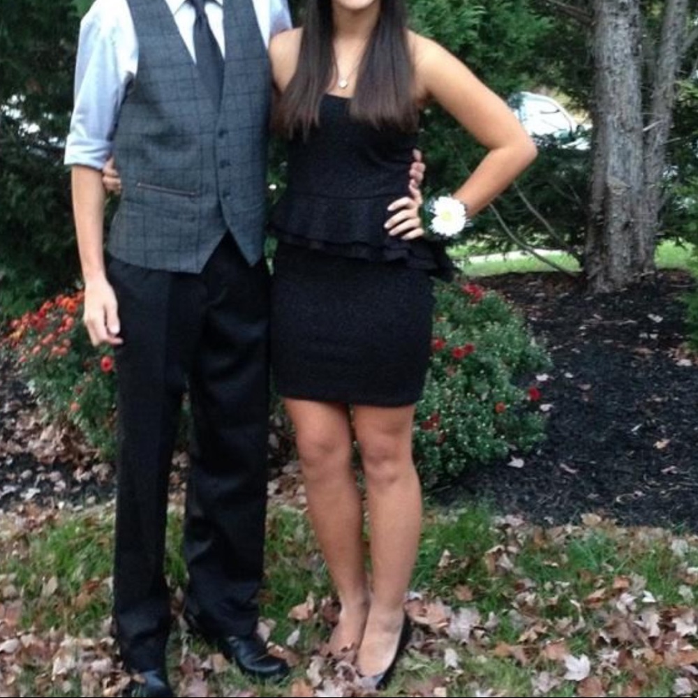 Kimcine Black strapless party dress